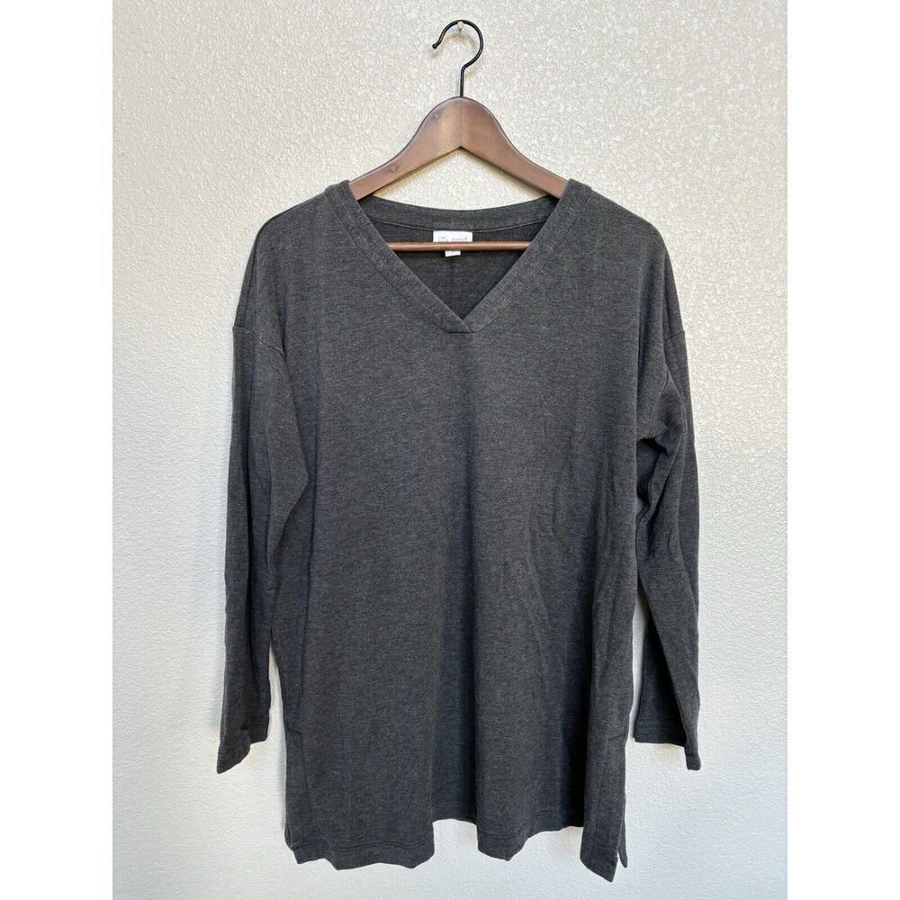 J.Jill Pure Jill luxe tencel womens gray long sleeve tshirt medium casual lounge
